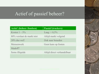  Inschatten van uw financiële toekomstD.R.H. Duine MFP  CFP®Derde stap: bepalen risicoprofielBepalen benodigde kasstromen 