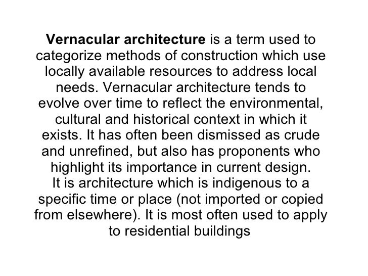 Vernacular