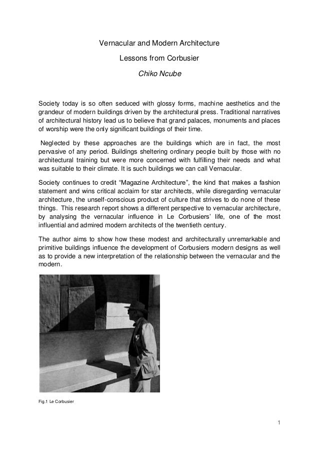 Modern Architecture A Critical History vernacular and modern architecture lessons from corbusier Modern Architecture A Critical History vernacular and modern architecture lessons from corbusier