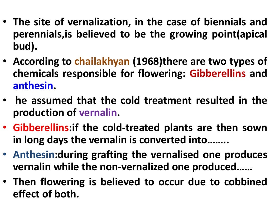 Vernalization