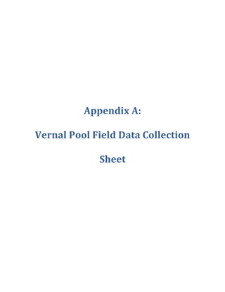 Vernal  Pool Identification and Conservation in Keene, NH
