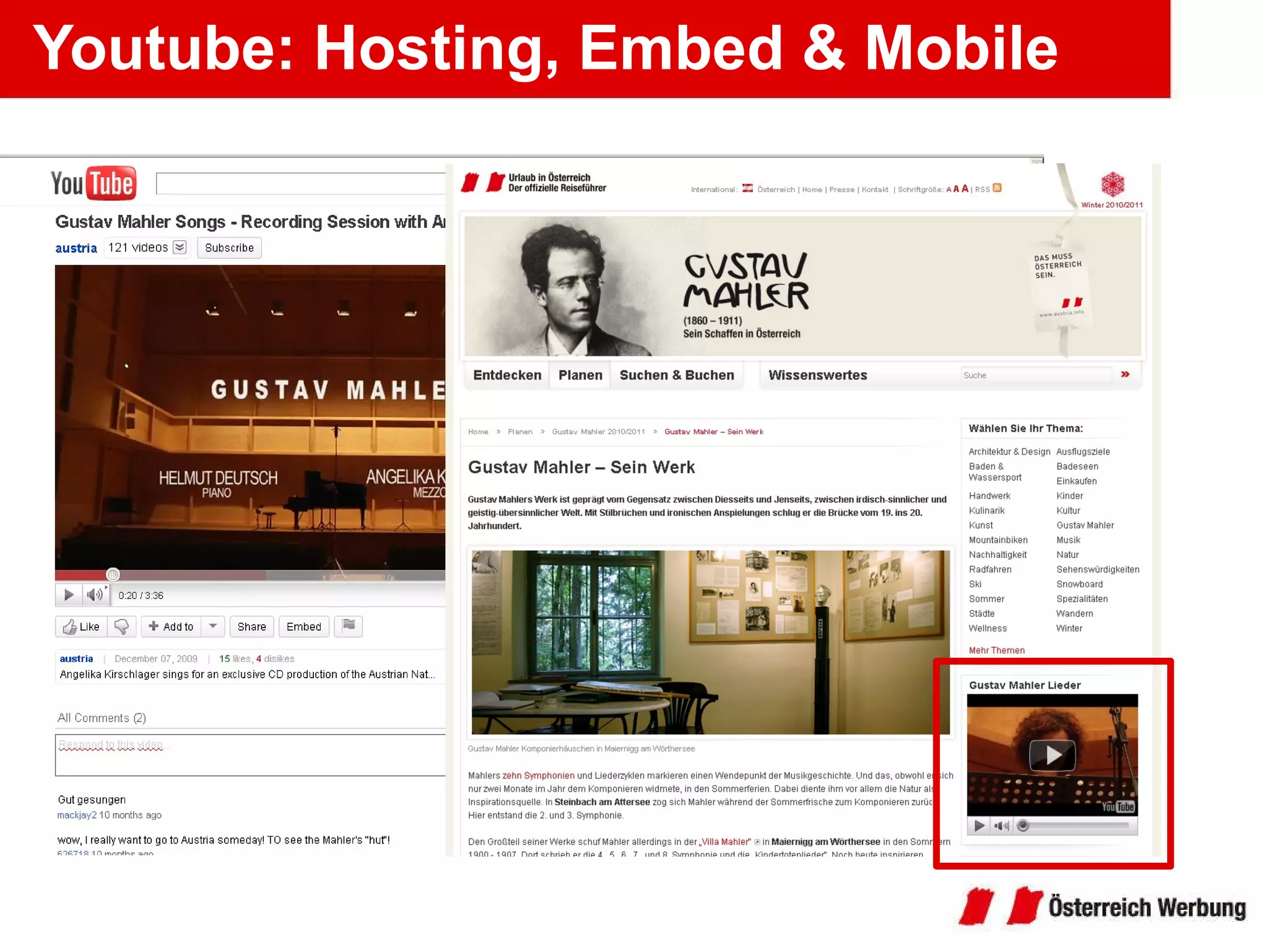Youtube: Hosting, Embed & Mobile 