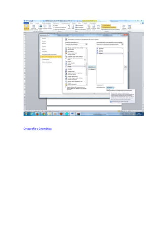 Ortografía y Gramática
 