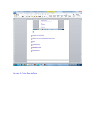 Formato de Texto - Color de Texto
 
