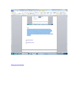 Alineación de Párrafos
 
