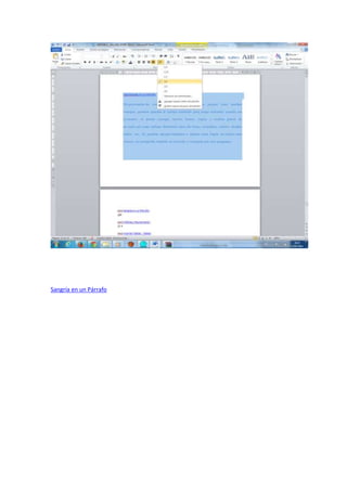 Sangría en un Párrafo
 