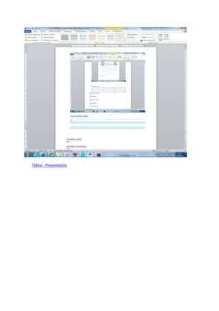 Tablas - Presentación
 