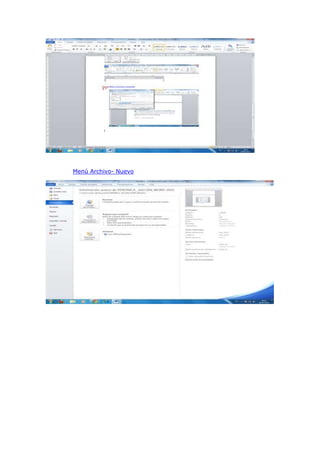 Menú Archivo- Nuevo
 