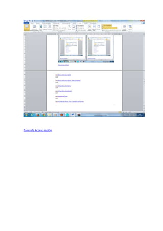Barra de Acceso rápido
 