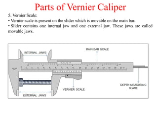Vernier caliper use