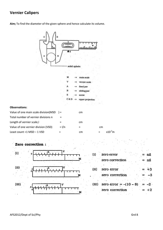 Vernier calipers | PDF