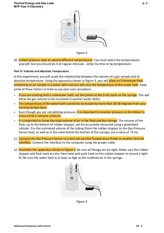 Vernier exploring gas laws lab