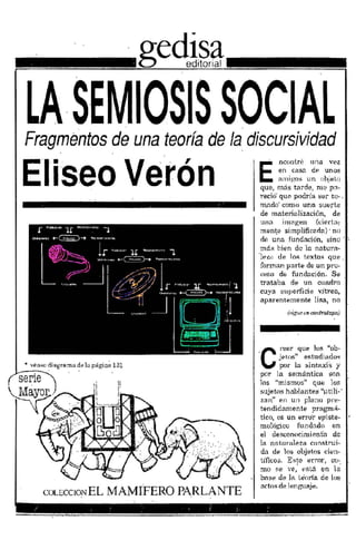 Verón La semiosis social