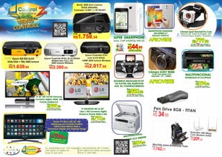 Av. Manoel Barata, 581, Cruzeiro
CEP: 66810-010, Distrito de Icoaraci
Fone: 91 3347-7845
Av. Gentil Bittencourt, 1673, Nazaré
CEP: 66070-172, Belém-PA
Fone: 91 3221-4610
Smart TV Slim LED 32” HD
Samsung com Função Futebol,
120Hz Clear Motion Rate e
Conversor Digital com Sistema Ginga
 