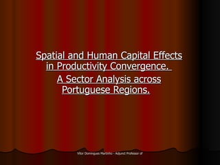 Spatial and Human Capital Effects in Productivity Convergence.  A Sector Analysis across Portuguese Regions.   