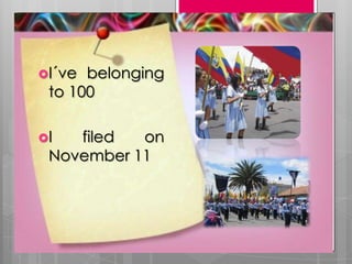 I´ve
belonging
to 100
I
filed
on
November 11