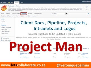 @veroniquepalmerwww.letscollaborate.co.za
Project Man
 