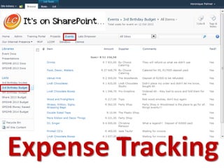 Expense Tracking
 