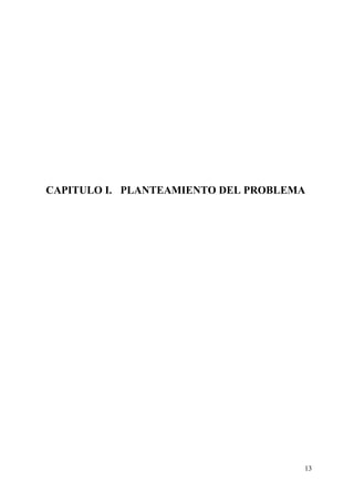 13
CAPITULO I. PLANTEAMIENTO DEL PROBLEMA
 