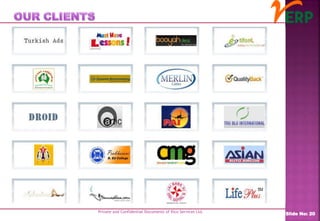 Private and Confidential Documents of Ilico Services Ltd.
Slide No: 20
 
