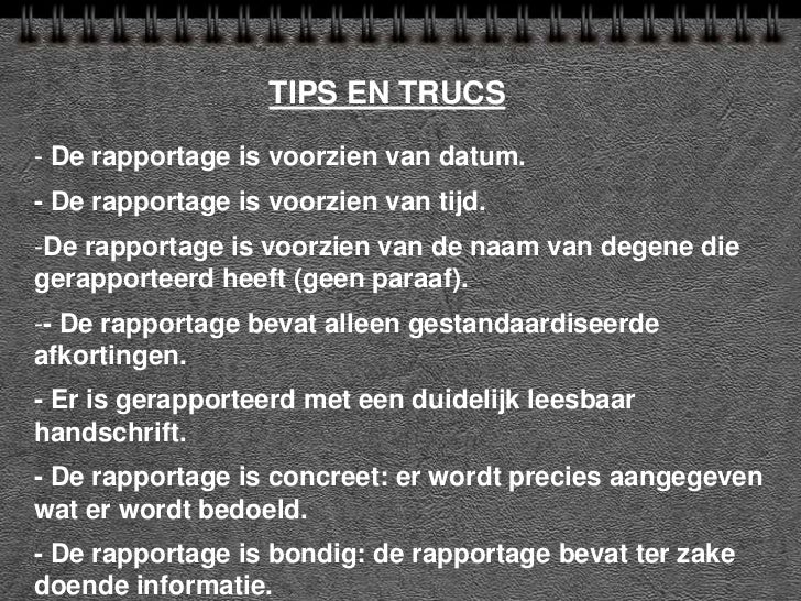 Verpleegkundig proces rapporteren eisen deel 2