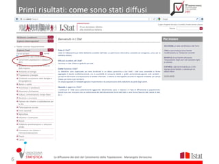 Primi risultati: come sono stati diffusi




               La diffusione dei dati del Censimento della Popolazione - Mariangela Verrascina
6
 