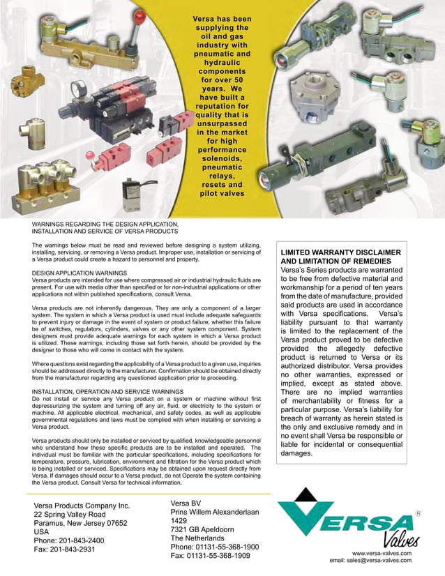 Versa bseriesbrassvalves PDF