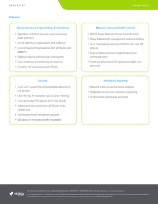 Secure the Unseen: How Versa Protects Your IoT and OT Ecosystem | PDF