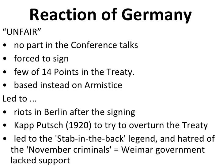 Essay on why the germans hated the treaty of versailles