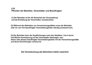 Versammlungstättenverordnung 2005