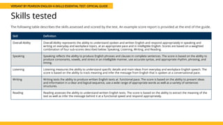 Versant Example Comprehensive Official Guide for Versant by Pearson English 4-Skills ...