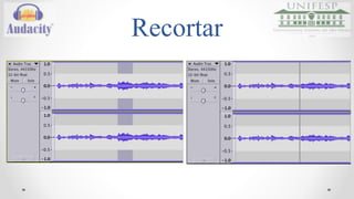 Considerações Finais 
o O Editor Audacity é uma ferramenta que nos oferece 
diversas opções para gravação e edição de áudios. 
o A usabilidade do programa é ótima e o software é de 
código aberto, o que nos permite conhecer e estudar 
sua implementação. 
 