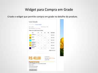 Widget para Compra em Grade
Criado o widget que permite compra em grade no detalhe do produto.
 