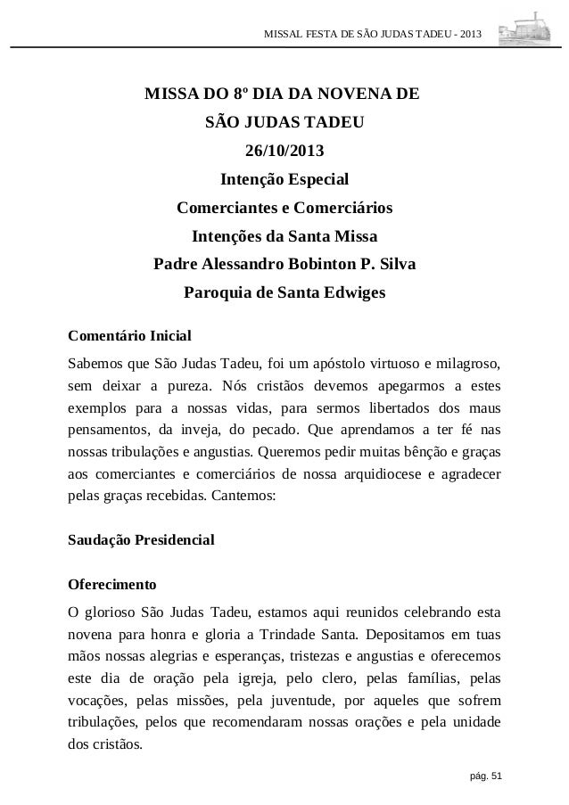 Exemplo De Missal Para Casamento Com Missa