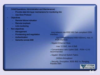 Having passive components make up the distribution network means any future upgrade is cheaper and less painful because only the two end-point devices need be upgraded.12