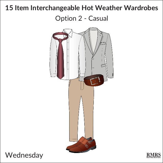 15 Item Interchangeable Hot Weather Wardrobes