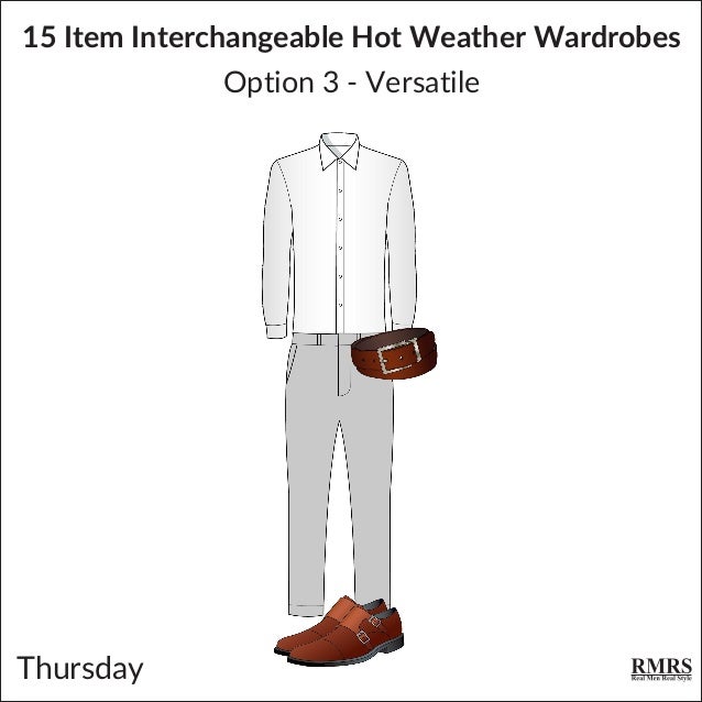 15 Item Interchangeable Hot Weather Wardrobes