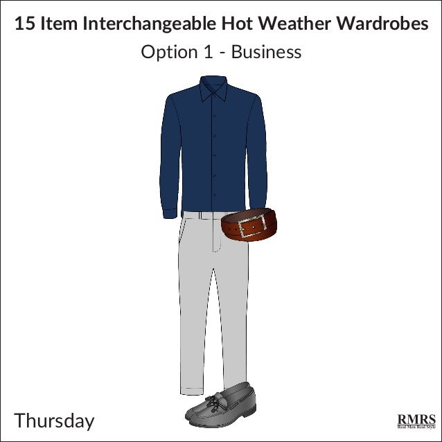 15 Item Interchangeable Hot Weather Wardrobes