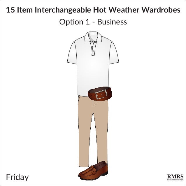 15 Item Interchangeable Hot Weather Wardrobes