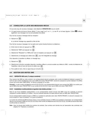 Versatis 600 User Guide Fr