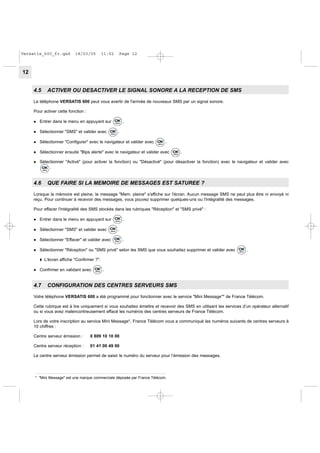 Versatis 600 User Guide Fr