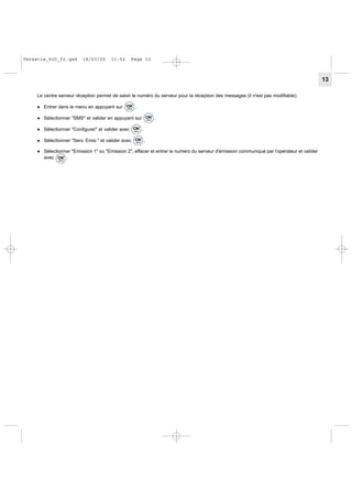 Versatis 600 User Guide Fr