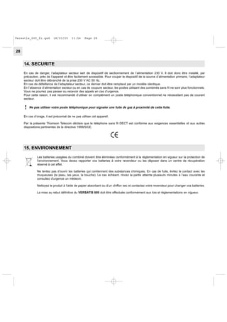 Versatis 600 User Guide Fr