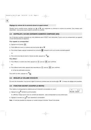Versatis 600 User Guide Fr