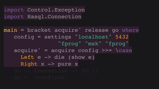 Hasql in practice (Russian)