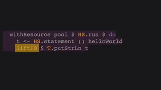 Hasql in practice (Russian)