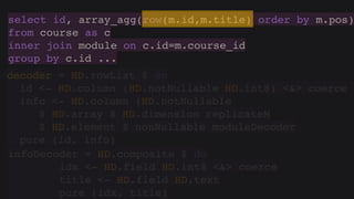 Hasql in practice (Russian)