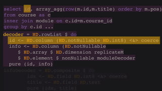Hasql in practice (Russian)