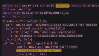 Hasql in practice (Russian)