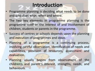 programe planning | PPTX